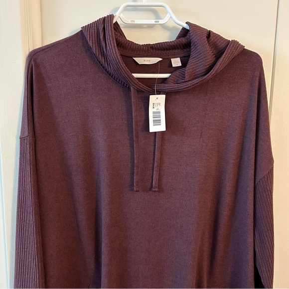 NWT Reitmans eggplant ribbed nightdress with hood size XL - Picture 5 of 8